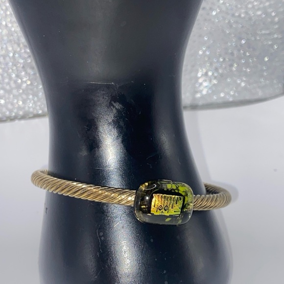 Brass Cuff Dichroic Bracelet - Picture 7 of 7